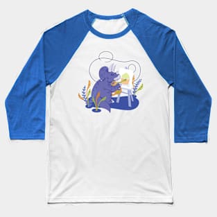 Painting Dino Baseball T-Shirt